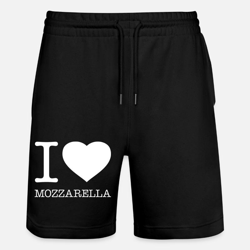 I LOVE MOZZARELLA - Stanley/Stella Unisex Bio Joggingshorts Trainer - Schwarz