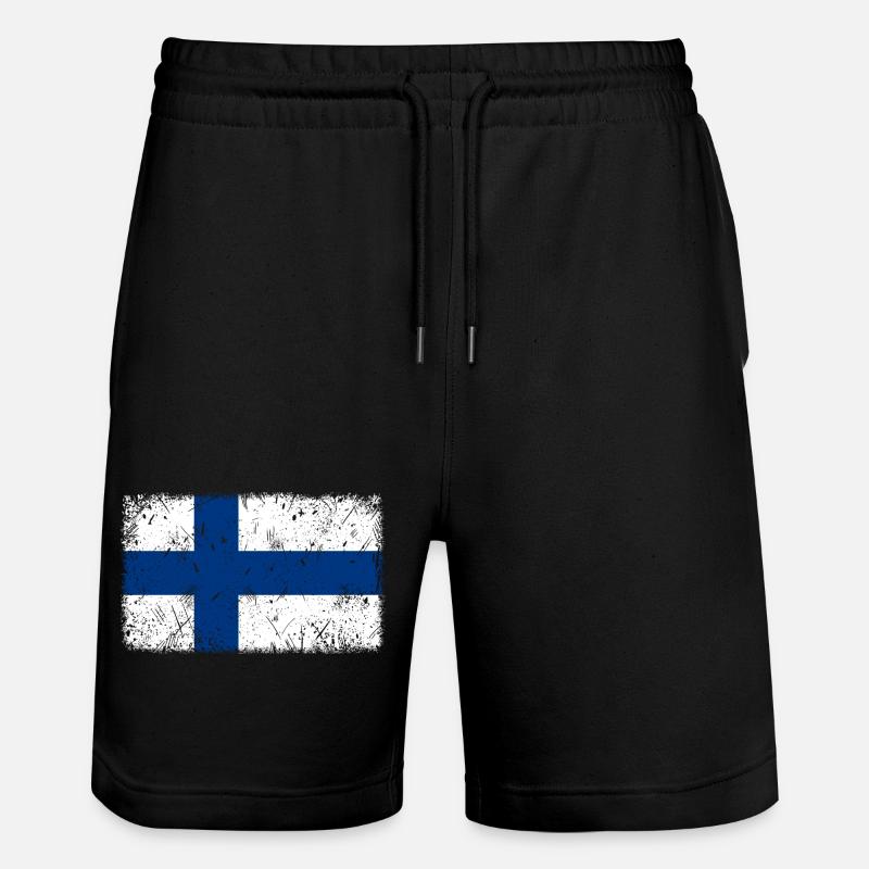 Finnland - Stanley/Stella Unisex Bio Joggingshorts Trainer  - Schwarz