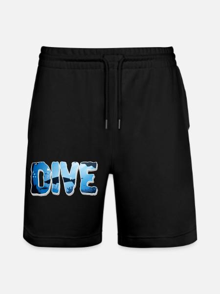 Diving Divers - Stanley/Stella Trainer Unisex Organic Jogging Shorts - black
