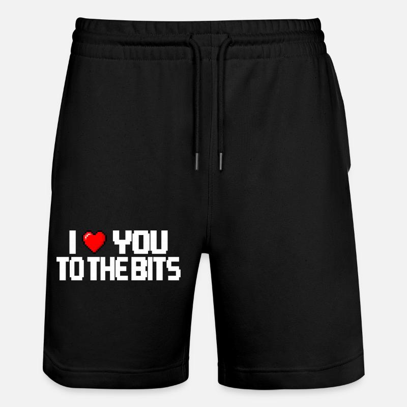 Je t’aime jusqu’aux bouts (sombre) - Short de jogging bio TRAINER Stanley/Stella unisexe - noir