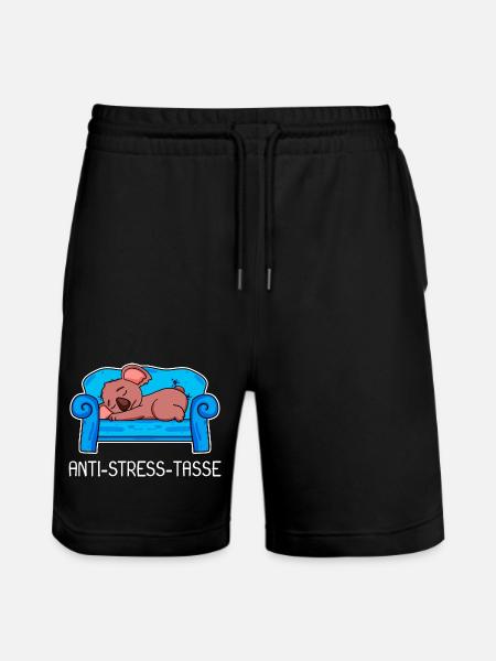 Tasse Koala Kaffee Kaffeetasse - Stanley/Stella Unisex Bio Joggingshorts Trainer - Schwarz