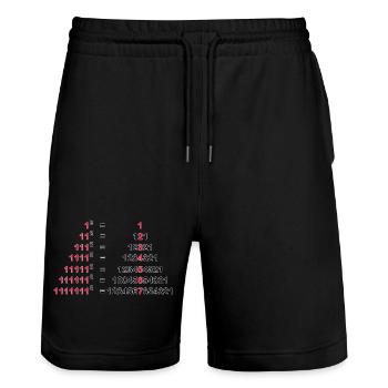 PAYEZ PALINDROME 1x1 HIGH TWO GIFT 1^2 - Short de jogging bio TRAINER Stanley/Stella unisexe - noir - Devant - Nik (191cm) & Marisol (170cm)