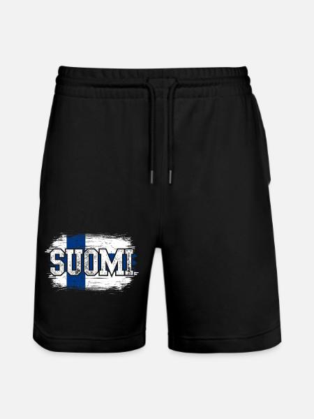 Suomi - Stanley/Stella Trainer Unisex Organic Jogging Shorts - black
