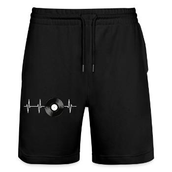 Plaque LP Pulse - Short de jogging bio TRAINER Stanley/Stella unisexe - noir - Devant - Nik (191cm) & Marisol (170cm)