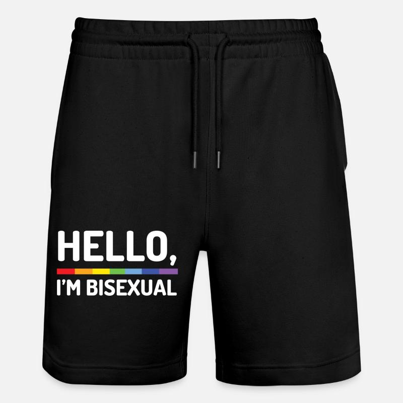 Bonjour, je suis bisexuel - Short de jogging bio TRAINER Stanley/Stella unisexe - noir