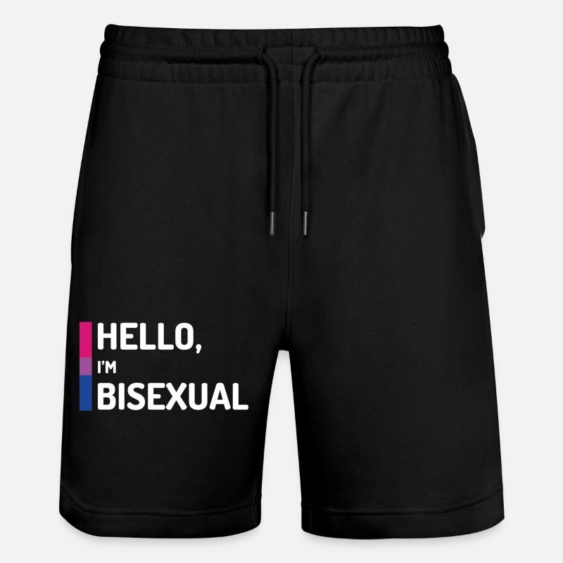 Hallo, ich bin bisexuell - Stanley/Stella Unisex Bio Joggingshorts Trainer  - Schwarz