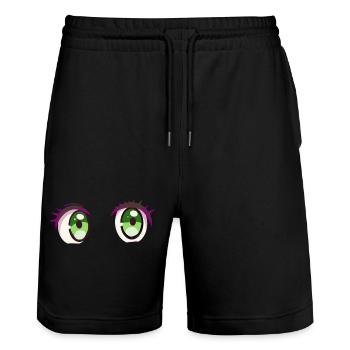 Green Eyes - Bande dessinée - Short de jogging bio TRAINER Stanley/Stella unisexe - noir - Devant - Nik (191cm) & Marisol (170cm)