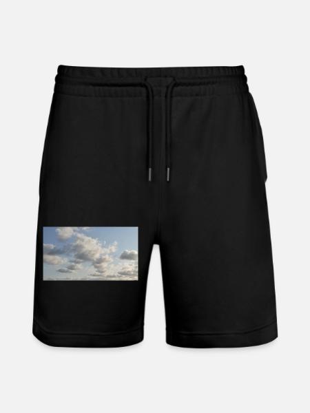 Sky Soft Clouds - Stanley/Stella Trainer Unisex Organic Jogging Shorts - black