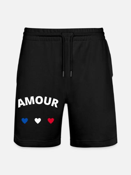 Love - Stanley/Stella Trainer Unisex Organic Jogging Shorts - black