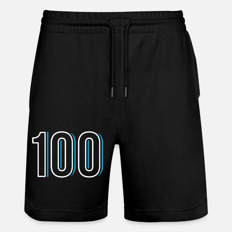 Numéro 100 - Cent - cent - Short de jogging bio TRAINER Stanley/Stella unisexe - noir