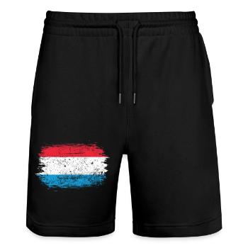 Coup de pinceau Drapeau néerlandais - Short de jogging bio TRAINER Stanley/Stella unisexe - noir - Devant - Nik (191cm) & Marisol (170cm)