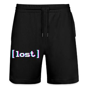 Vaporwave perdue - Short de jogging bio TRAINER Stanley/Stella unisexe - noir - Devant - Nik (191cm) & Marisol (170cm)