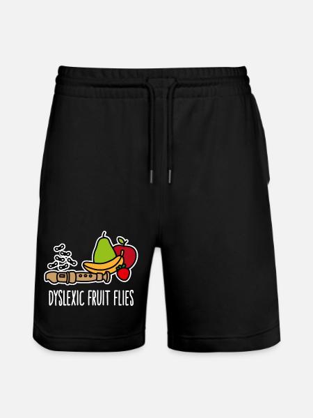 Dyslexia Dyslexic fruit flies Dyslexic - Stanley/Stella Trainer Unisex Organic Jogging Shorts - black