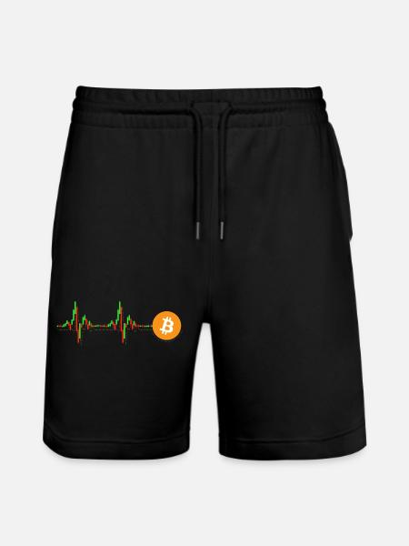 Bitcoin Chart Pattern - Stanley/Stella Trainer Unisex Organic Jogging Shorts - black