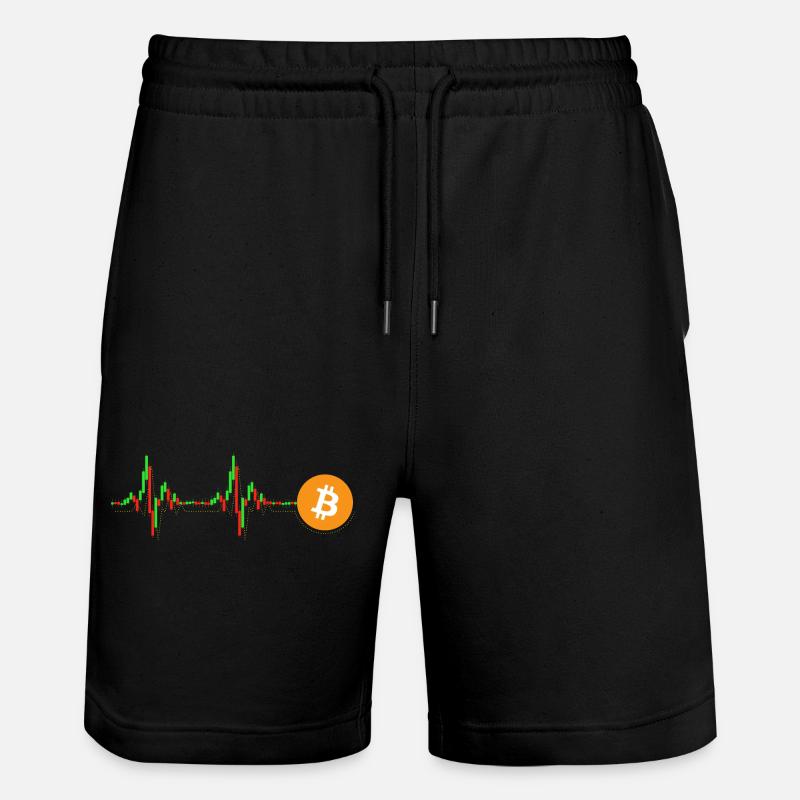 Bitcoin Chart Pattern - Stanley/Stella Trainer Unisex Organic Jogging Shorts - black