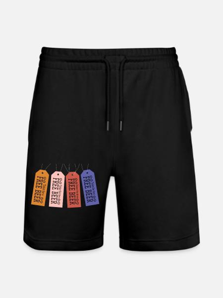 Free Beer Ticket - Stanley/Stella Trainer Unisex Organic Jogging Shorts - black