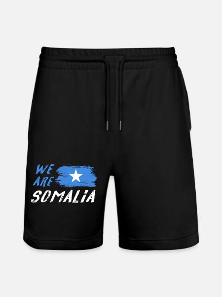 We are Somalia - Stanley/Stella Trainer Unisex Organic Jogging Shorts - black