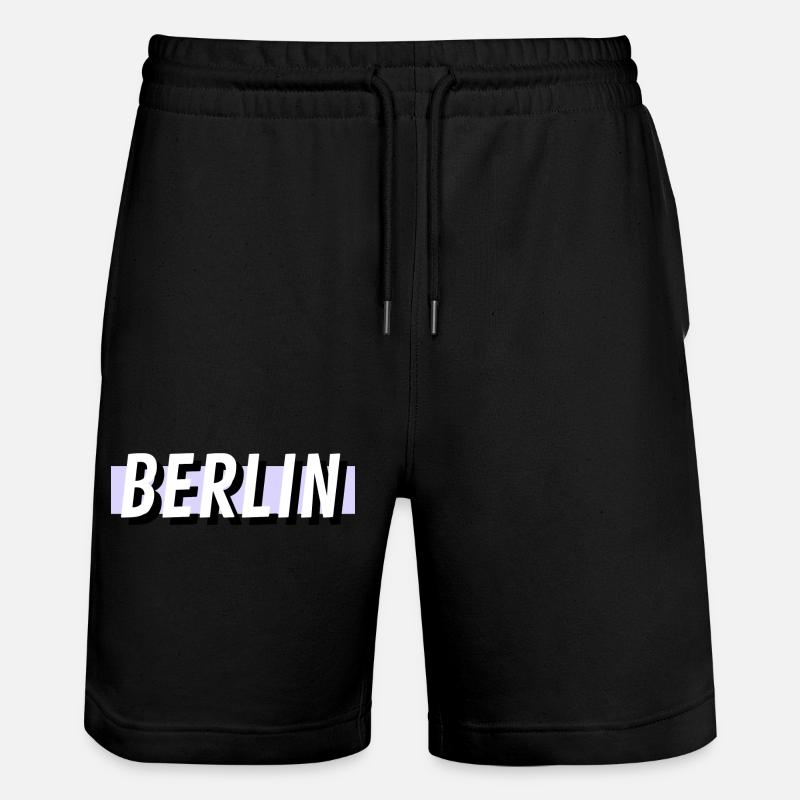 Berlin - Stanley/Stella Unisex Bio Joggingshorts Trainer  - Schwarz