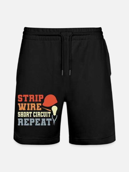 Witziger Elektriker Witz - Stanley/Stella Unisex Bio Joggingshorts Trainer  - Schwarz