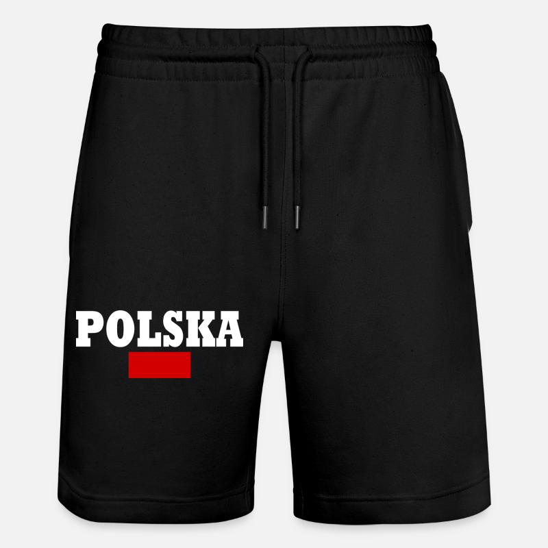 Polen - Stanley/Stella Unisex Bio Joggingshorts Trainer  - Schwarz