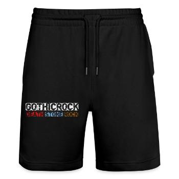 Gothic Rock Musik - Stanley/Stella Unisex Bio Joggingshorts Trainer  - Schwarz - Vorne - Nik (191cm) & Marisol (170cm)