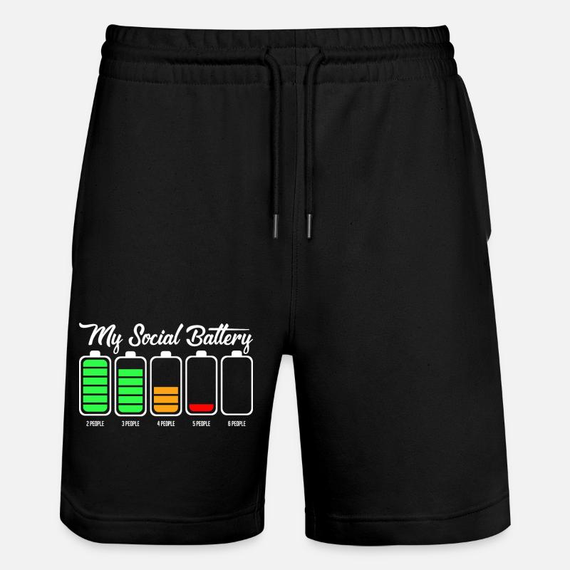 T-shirt My Social Battery Icon - Short de jogging bio TRAINER Stanley/Stella unisexe - noir