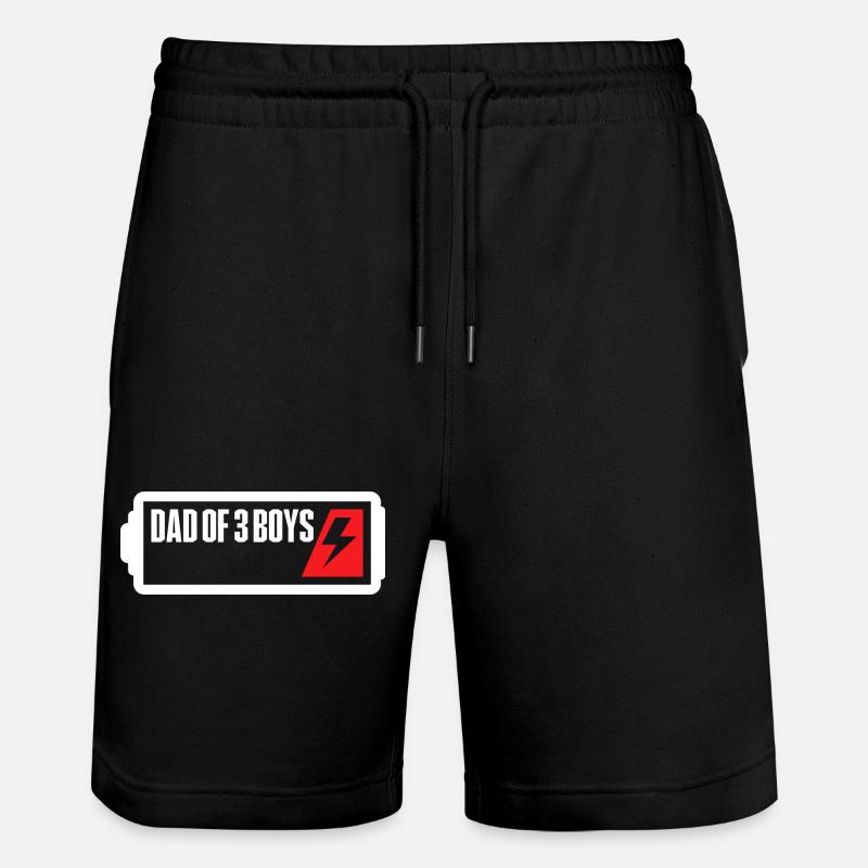 Père de 3 garçons - Short de jogging bio TRAINER Stanley/Stella unisexe - noir