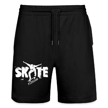 skate Florian Symbol - Stanley/Stella Unisex Bio Joggingshorts Trainer  - Schwarz - Vorne - Nik (191cm) & Marisol (170cm)