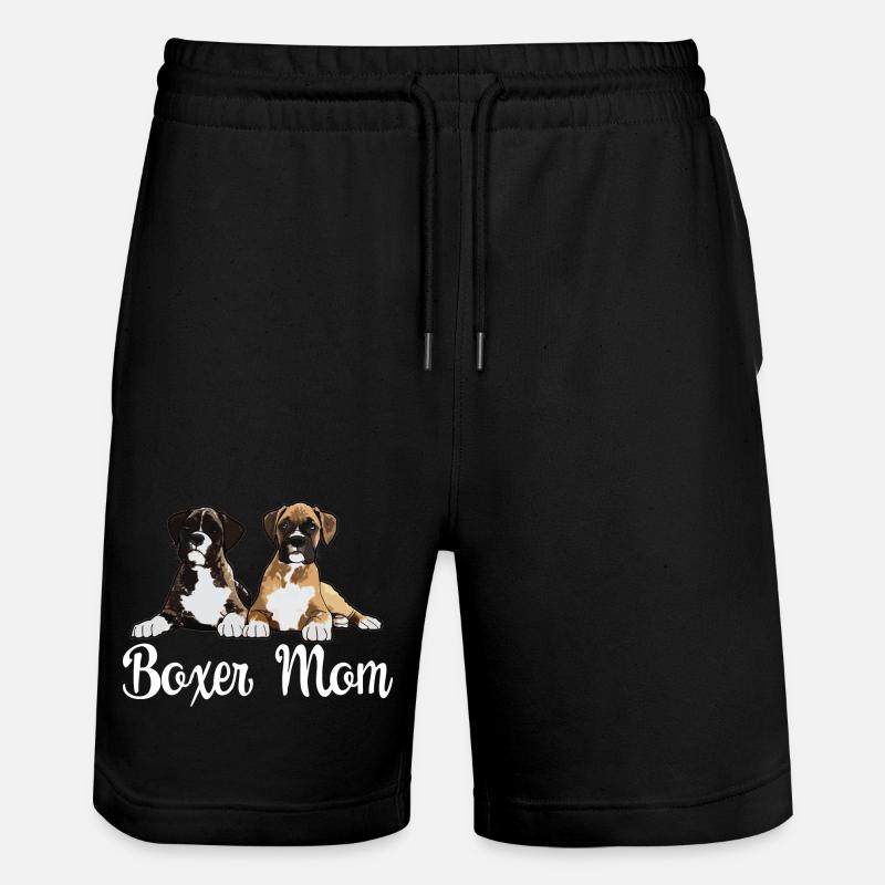 Boxer Hund Boxer Mama - Stanley/Stella Unisex Bio Joggingshorts Trainer - Schwarz