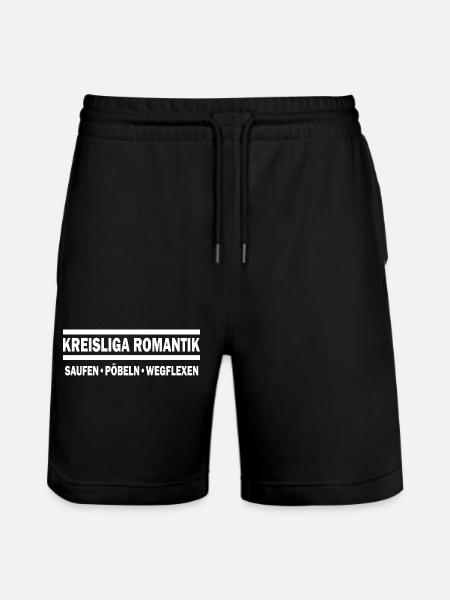 Kreisliga Romantik - Stanley/Stella Unisex Bio Joggingshorts Trainer - Schwarz