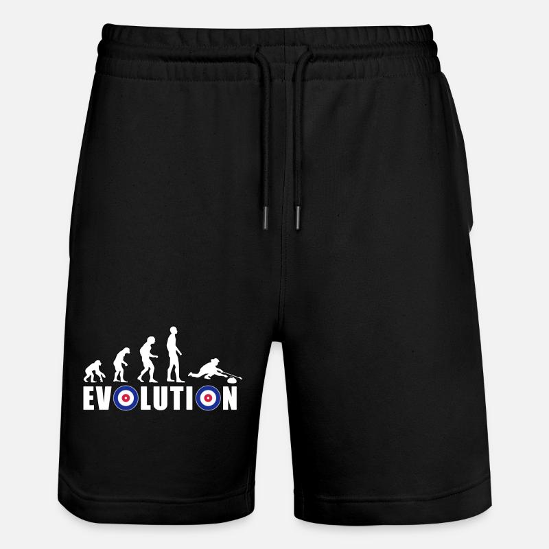 EVOLUTION CURLING Eisstockschießen Geschenk Winter - Stanley/Stella Unisex Bio Joggingshorts Trainer  - Schwarz