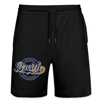Coeur de Breizh Pur Beurre - Short de jogging bio TRAINER Stanley/Stella unisexe - noir - Devant - Nik (191cm) & Marisol (170cm)