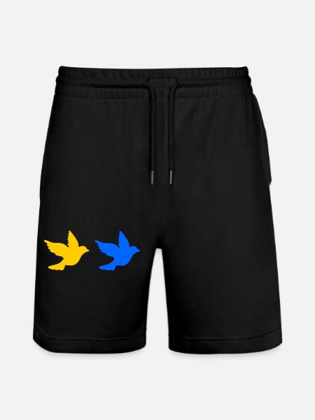 Ukraine - Stanley/Stella Trainer Unisex Organic Jogging Shorts - black