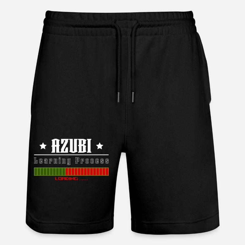 AZUBI learning process loading tshirt - Stanley/Stella Unisex Bio Joggingshorts Trainer - Schwarz