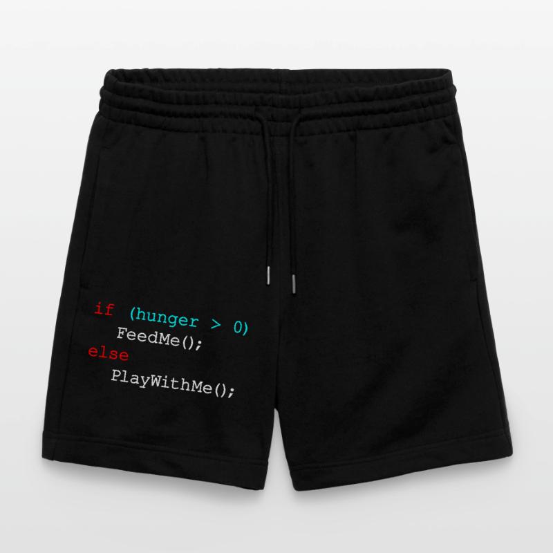 If hunger feed me else play with me - JavaScript Stanley/Stella Trainer Unisex Organic Jogging Shorts