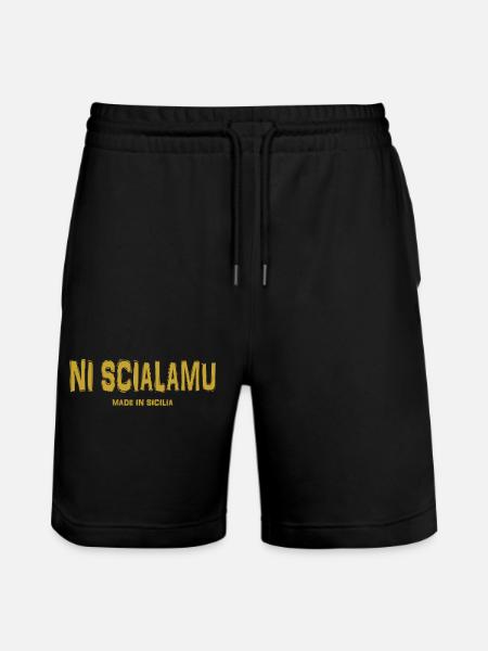 maglietta Sicilia t-shirt ni scialamu siciliano - Pantaloncini da jogger ecologici unisex Trainer di Stanley/Stella - nero