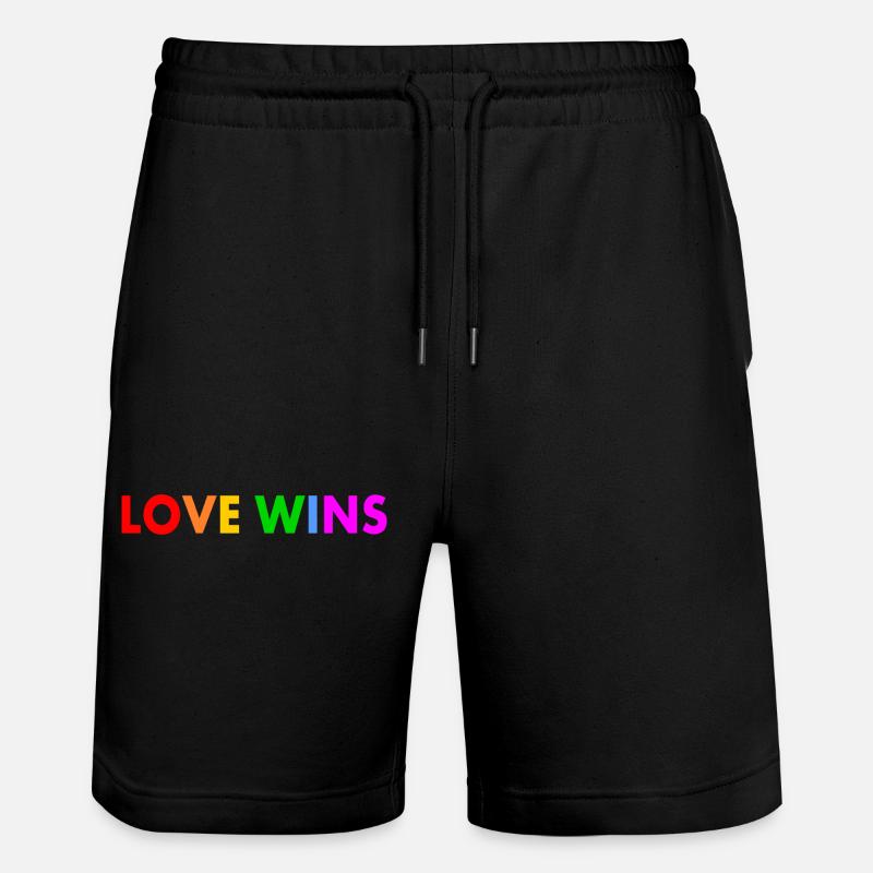 Love wins - Short de jogging bio TRAINER Stanley/Stella unisexe - noir