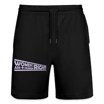 womens rights Feminist Zitat - Stanley/Stella Unisex Bio Joggingshorts Trainer  - Schwarz - Vorne - Nik (191cm) & Marisol (170cm)