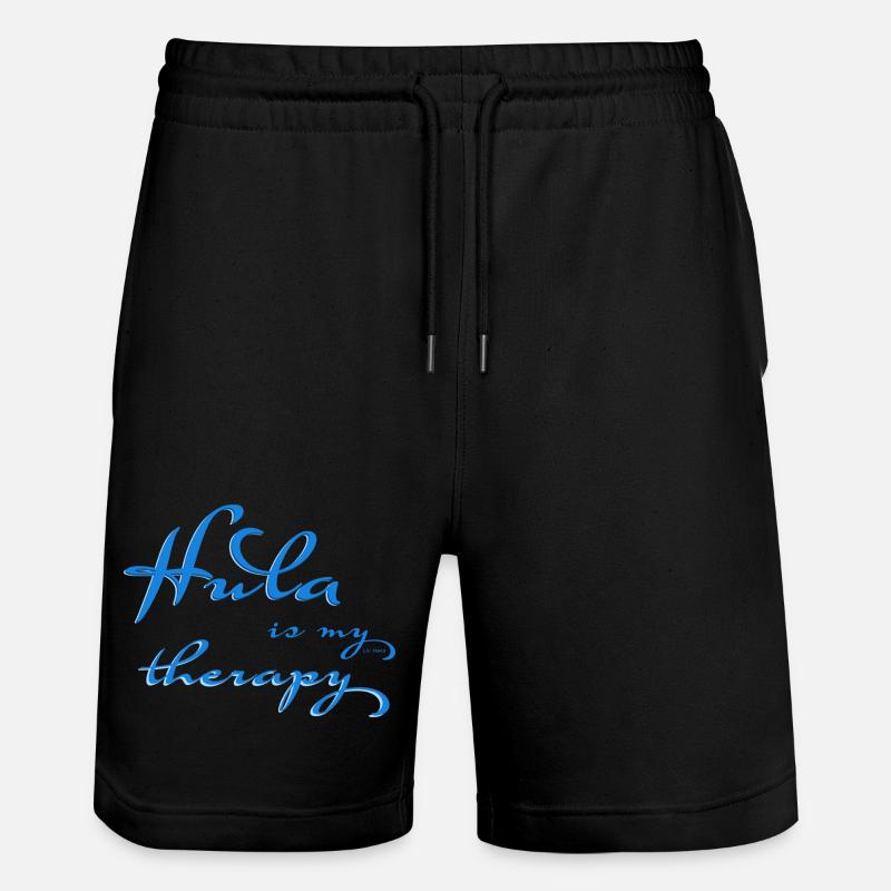 Hula is my therapy - Stanley/Stella Unisex Bio Joggingshorts Trainer  - Schwarz