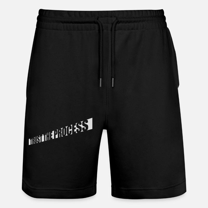 trust the process Quote - Stanley/Stella Trainer Unisex Organic Jogging Shorts - black