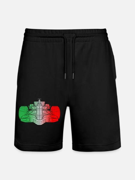 Italien Rennwagen - Stanley/Stella Unisex Bio Joggingshorts Trainer  - Schwarz