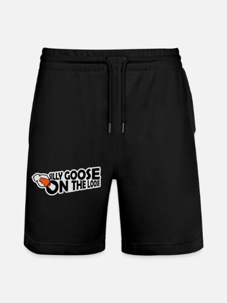 goose on the loose - Stanley/Stella Trainer Unisex Organic Jogging Shorts - black