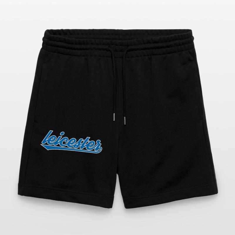Leicester Blau Script Design Stanley/Stella Unisex Bio Joggingshorts Trainer 