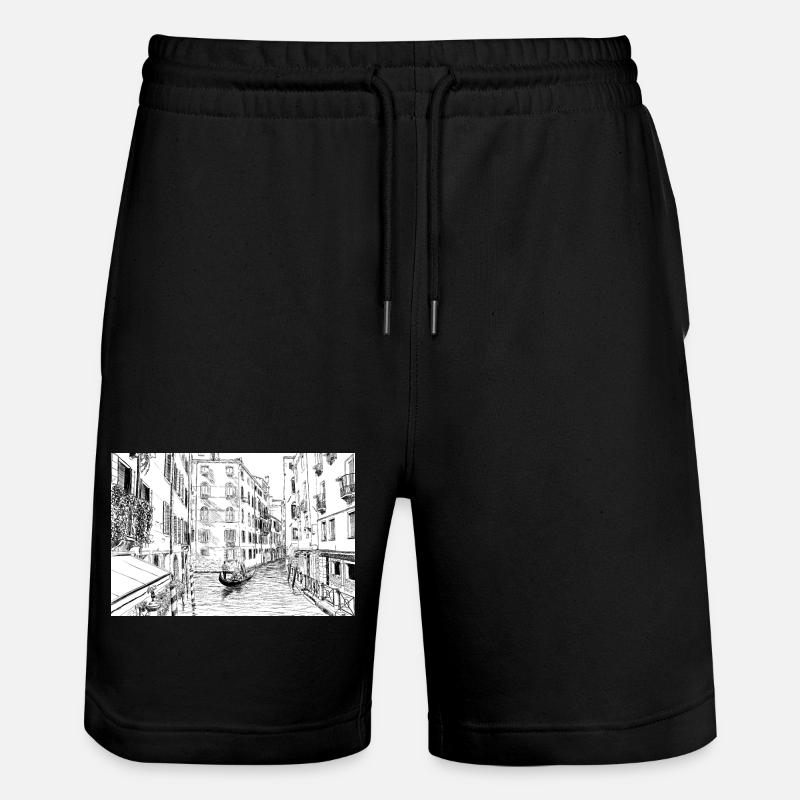 Venedig - Stanley/Stella Unisex Bio Joggingshorts Trainer  - Schwarz