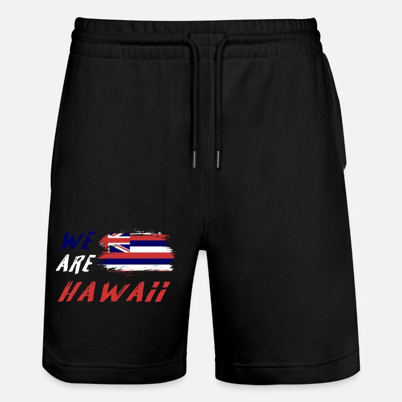 Wir sind Hawaii - Stanley/Stella Unisex Bio Joggingshorts Trainer  - Schwarz