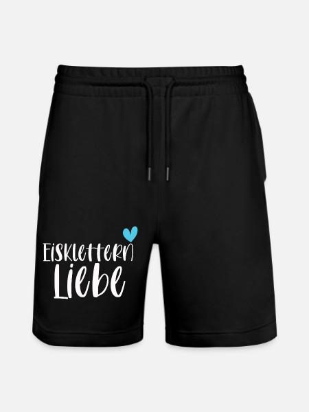 Klettern Eisklettern Liebe Eispickel Geschenk - Stanley/Stella Unisex Bio Joggingshorts Trainer  - Schwarz