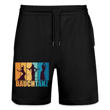 Bauchtanz Bauchtänzerin Tänzerin Geschenk - Stanley/Stella Unisex Bio Joggingshorts Trainer  - Schwarz - Vorne - Nik (191cm) & Marisol (170cm)