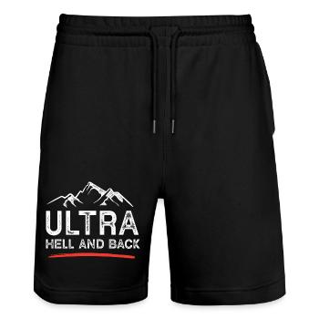 Ultra – Hölle und zurück - Stanley/Stella Unisex Bio Joggingshorts Trainer  - Schwarz - Vorne - Nik (191cm) & Marisol (170cm)