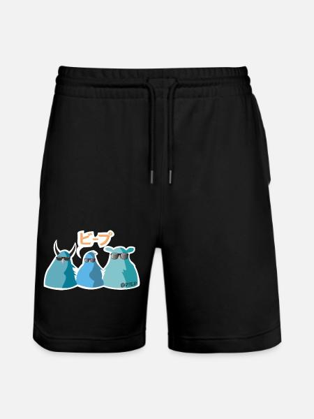 Japan Birds - Stanley/Stella Unisex Bio Joggingshorts Trainer - Schwarz