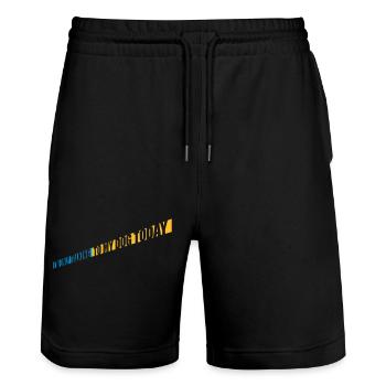 only talking to dog - Stanley/Stella Trainer Unisex Organic Jogging Shorts - black - Front - Nik (191cm) & Marisol (170cm)